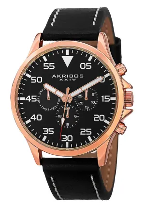 Akribos Xxiv Black Dial Multi-function Men's Watch AK773RGB