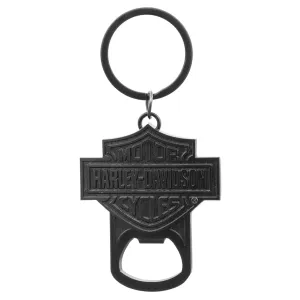 B&S Black Nickel Bottle Opener Keychain