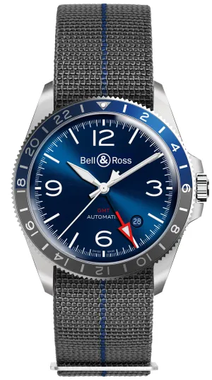 BR Watch Vintage BR V2-93 GMT Blue