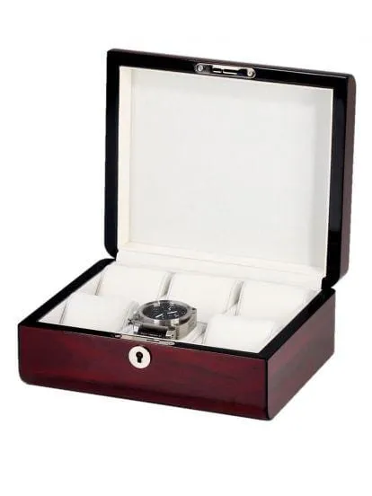 Cherry Wooden Watch Box for 6 Watches