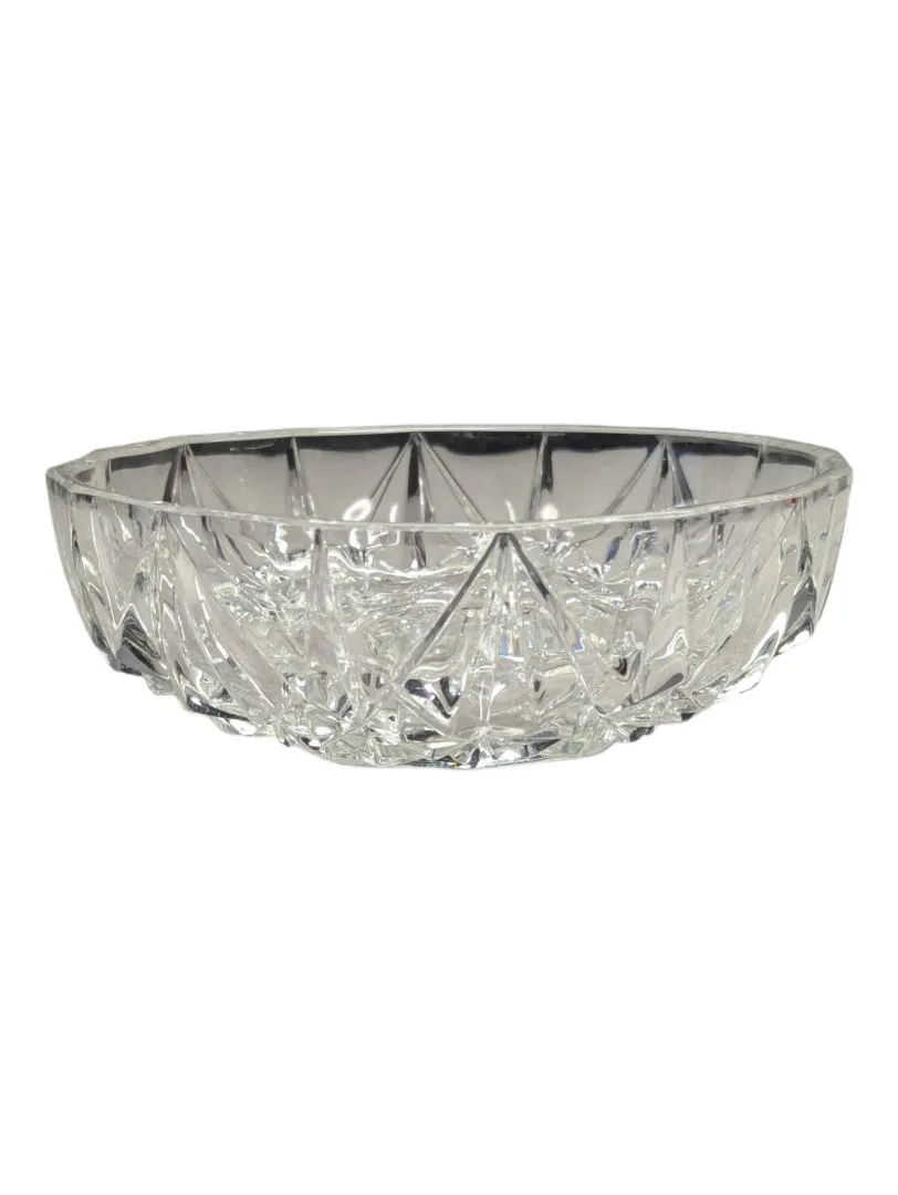 Clear Cut Glass Crystal Bowl