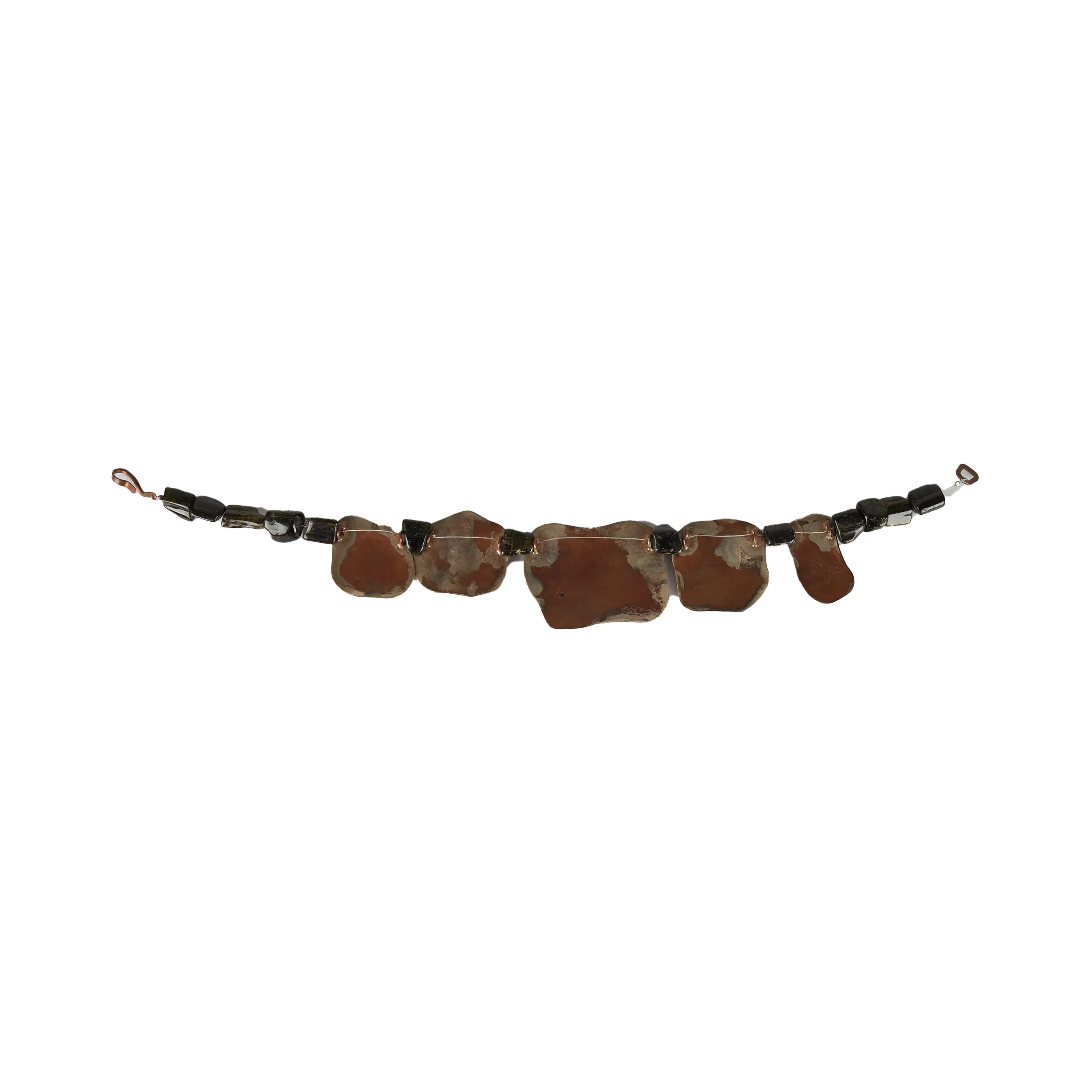 Collection Privée Antique Glass and Metal Necklace - '90s