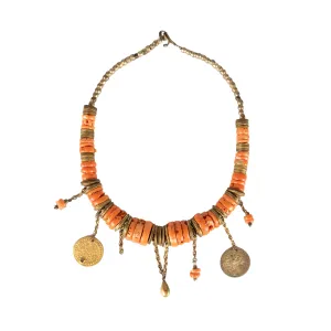 Collection Privée Stone Necklace with Coins - '90s