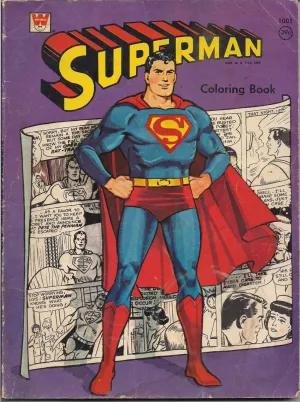 DC Comics SUPERMAN Coloring Book 1966 Whitman NPP National Periodical Publications