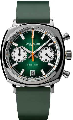 DP Watch Chronograph 42 Green Green Rubber