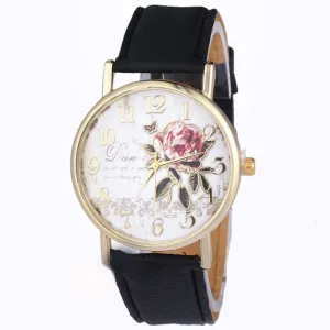 Flower Vintage Wrist Watch