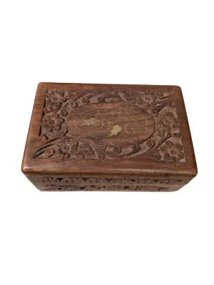 Hand Carved Teakwood Box