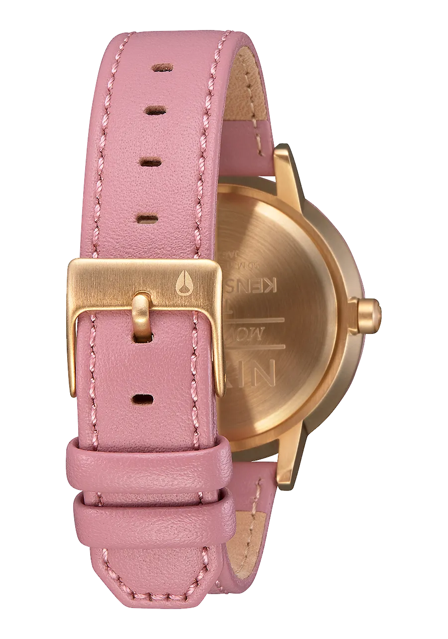 Kensington Leather - Gold / White / Pink