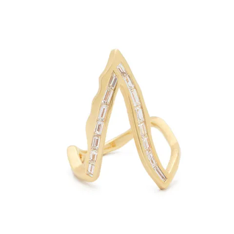 Kintsugi Diamond Deep V Ring