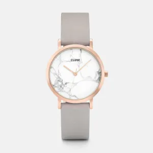 La Roche Petite Rose Gold White Marble/Grey