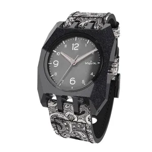 Volkano Arkitekt Black and White Mineral Wristwatch by Mistura - Stylish and Modern Design